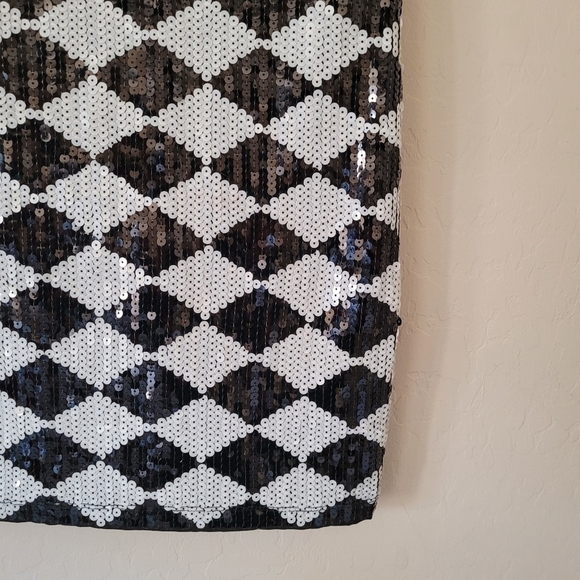 Bebe - Y2K Black & White Sequin Dress - Picture 4 of 8